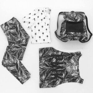 Victoria's Secret PINK | Short Sleeve Palm Tree V-Neck Tee Shirt | Size Small